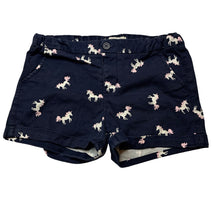 Load image into Gallery viewer, Girls Cotton On, navy stretch cotton shorts, adjustable, wash fade, FUC, size 8,  