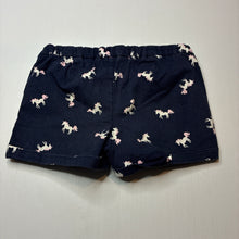 Load image into Gallery viewer, Girls Cotton On, navy stretch cotton shorts, adjustable, wash fade, FUC, size 8,  