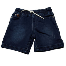 Load image into Gallery viewer, Boys Milkshake, dark stretch knit denim shorts, elasticated, EUC, size 5,  