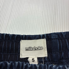 Load image into Gallery viewer, Boys Milkshake, dark stretch knit denim shorts, elasticated, EUC, size 5,  