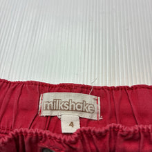 Load image into Gallery viewer, Boys Milkshake, red cotton shorts, elasticated, wash fade, FUC, size 4,  