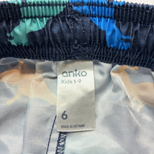 Load image into Gallery viewer, Boys Anko, lightweight board shorts, dinsoaurs, FUC, size 6,  