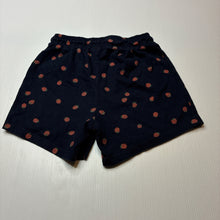 Load image into Gallery viewer, Girls Anko, navy cotton shorts, elasticated, strawberries, GUC, size 6,  