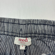 Load image into Gallery viewer, Boys Seed, striped stretch cotton shorts, elasticated, GUC, size 4,  