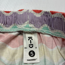 Load image into Gallery viewer, Girls KID, colourful cotton shorts, elasticated, GUC, size 5,  