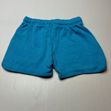 Load image into Gallery viewer, Girls M&amp;S, turquoise cotton shorts, elasticated, EUC, size 7,  