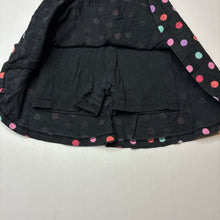 Load image into Gallery viewer, Girls Anko, spotted cotton skirt, built-in shorts, wash fade, FUC, size 6,  