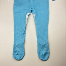Load image into Gallery viewer, Boys M&amp;S, blue cotton coverall / romper, light mark back right shoulder, FUC, size 1,  