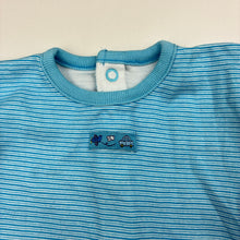 Load image into Gallery viewer, Boys M&amp;S, blue cotton coverall / romper, light mark back right shoulder, FUC, size 1,  