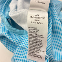 Load image into Gallery viewer, Boys M&amp;S, blue cotton coverall / romper, light mark back right shoulder, FUC, size 1,  