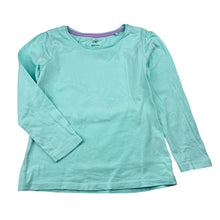 Load image into Gallery viewer, Girls Favourites, blue organic cotton long sleeve tee / top, FUC, size 5,  