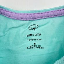 Load image into Gallery viewer, Girls Favourites, blue organic cotton long sleeve tee / top, FUC, size 5,  