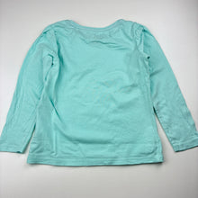 Load image into Gallery viewer, Girls Favourites, blue organic cotton long sleeve tee / top, FUC, size 5,  