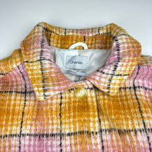 Load image into Gallery viewer, Womens GHANDA, plaid jacket / coat, L: 68cm, armpit to armpit: 50cm, shoulder to cuff: 50cm, GUC, size XS,  
