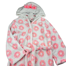 Load image into Gallery viewer, Girls Cotton On, fleece dressing gown / bath robe, doughnuts, GUC, size 7-8,  