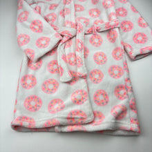 Load image into Gallery viewer, Girls Cotton On, fleece dressing gown / bath robe, doughnuts, GUC, size 7-8,  