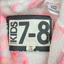 Load image into Gallery viewer, Girls Cotton On, fleece dressing gown / bath robe, doughnuts, GUC, size 7-8,  