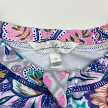 Load image into Gallery viewer, Girls Minihaha, colourful long sleeve swim one-piece, GUC, size 14,  