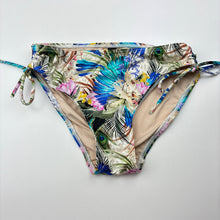 Load image into Gallery viewer, Girls AQUA BLU, colourful rashie &amp; swim bottoms, peacock feathers, EUC, size 14,  