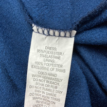 Load image into Gallery viewer, Girls Origami, blue velvet long sleeve formal / party dress, EUC, size 14, L: 76cm