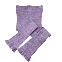 Load image into Gallery viewer, Girls Anko, purple ribbed bootcut leggings, Inside leg: 53cm, FUC, size 8,  