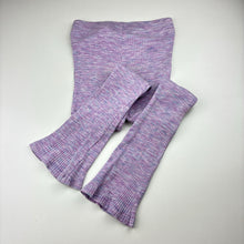 Load image into Gallery viewer, Girls Anko, purple ribbed bootcut leggings, Inside leg: 53cm, FUC, size 8,  