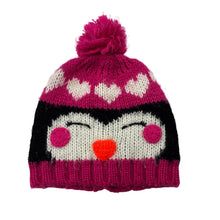 Load image into Gallery viewer, Girls M&amp;S, knitted hat / beanie, penguin, FUC, size 1-3,  