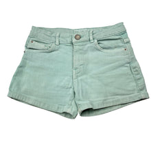Load image into Gallery viewer, Girls Zara, stretch denim shorts, adjustable, discolouration on back, FUC, size 8,  