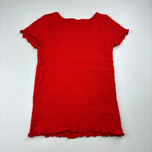 Load image into Gallery viewer, Girls Seed, red cotton shirred tee / top, FUC, size 8,  