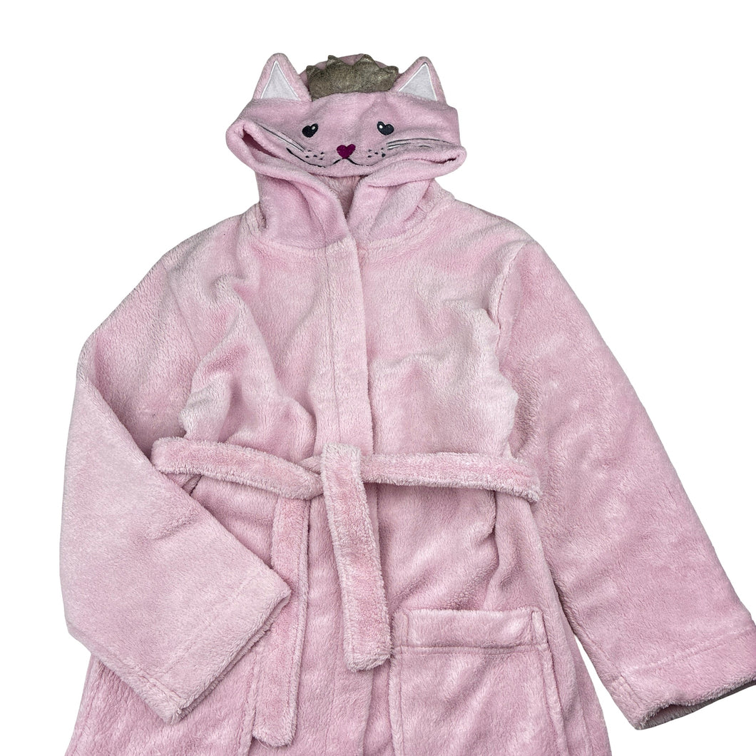 JOHN LEWIS, fleece dressing gown / bath robe, purple mark lower front, FUC,  size 8, – DaisyChainClothing