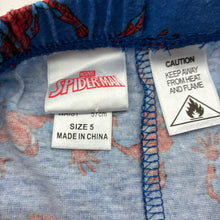 Load image into Gallery viewer, Boys Marvel, Spiderman pyjama shorts, elasticated, EUC, size 5,  