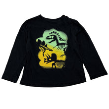 Load image into Gallery viewer, Boys Anko, black cotton long sleeve top, dinosaurs, GUC, size 3,  