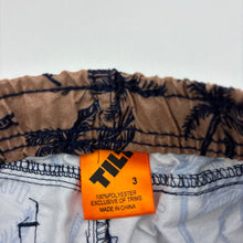 Load image into Gallery viewer, Boys Tilt, lightweight board shorts, elasticated, GUC, size 3,  