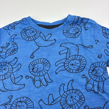 Load image into Gallery viewer, Boys Tilt, blue cotton tee / top, lions, EUC, size 3,  