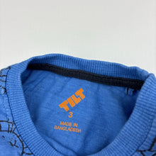 Load image into Gallery viewer, Boys Tilt, blue cotton tee / top, lions, EUC, size 3,  