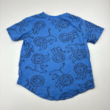 Load image into Gallery viewer, Boys Tilt, blue cotton tee / top, lions, EUC, size 3,  