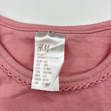 Load image into Gallery viewer, Girls H&amp;M, organic cotton long sleeve top, GUC, size 000,  