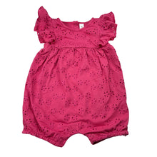 Load image into Gallery viewer, Girls Dymples, cotton lined broderie romper, EUC, size 0,  