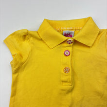 Load image into Gallery viewer, Girls Kids Stuff, yellow stretchy polo shirt top, EUC, size 0,  
