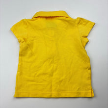 Load image into Gallery viewer, Girls Kids Stuff, yellow stretchy polo shirt top, EUC, size 0,  