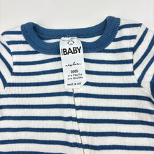 Load image into Gallery viewer, Unisex Cotton On, stretchy ribbed zip coverall / romper, EUC, size 0000,  