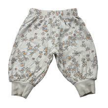 Load image into Gallery viewer, Girls Bonds, fleece lined stretchy floral track pants, elasticated, EUC, size 00,  