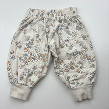 Load image into Gallery viewer, Girls Bonds, fleece lined stretchy floral track pants, elasticated, EUC, size 00,  