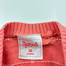 Load image into Gallery viewer, Girls Sprout, knitted cotton cardigan, GUC, size 00,  