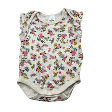 Load image into Gallery viewer, Girls Baby Berry, floral cotton bodysuit / romper, GUC, size 00,  