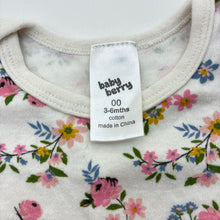 Load image into Gallery viewer, Girls Baby Berry, floral cotton bodysuit / romper, GUC, size 00,  