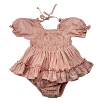 Load image into Gallery viewer, Girls Arabella and Rose, pink cotton romper dress, GUC, size 1,  