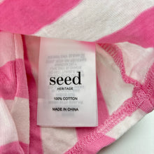 Load image into Gallery viewer, Girls Seed, pink &amp; white stripe cotton romper, GUC, size 1,  