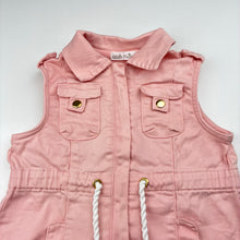 Load image into Gallery viewer, Girls Ollie's Place, pink stretch cotton zip up top, L: 36cm, EUC, size 4,  