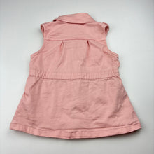Load image into Gallery viewer, Girls Ollie's Place, pink stretch cotton zip up top, L: 36cm, EUC, size 4,  